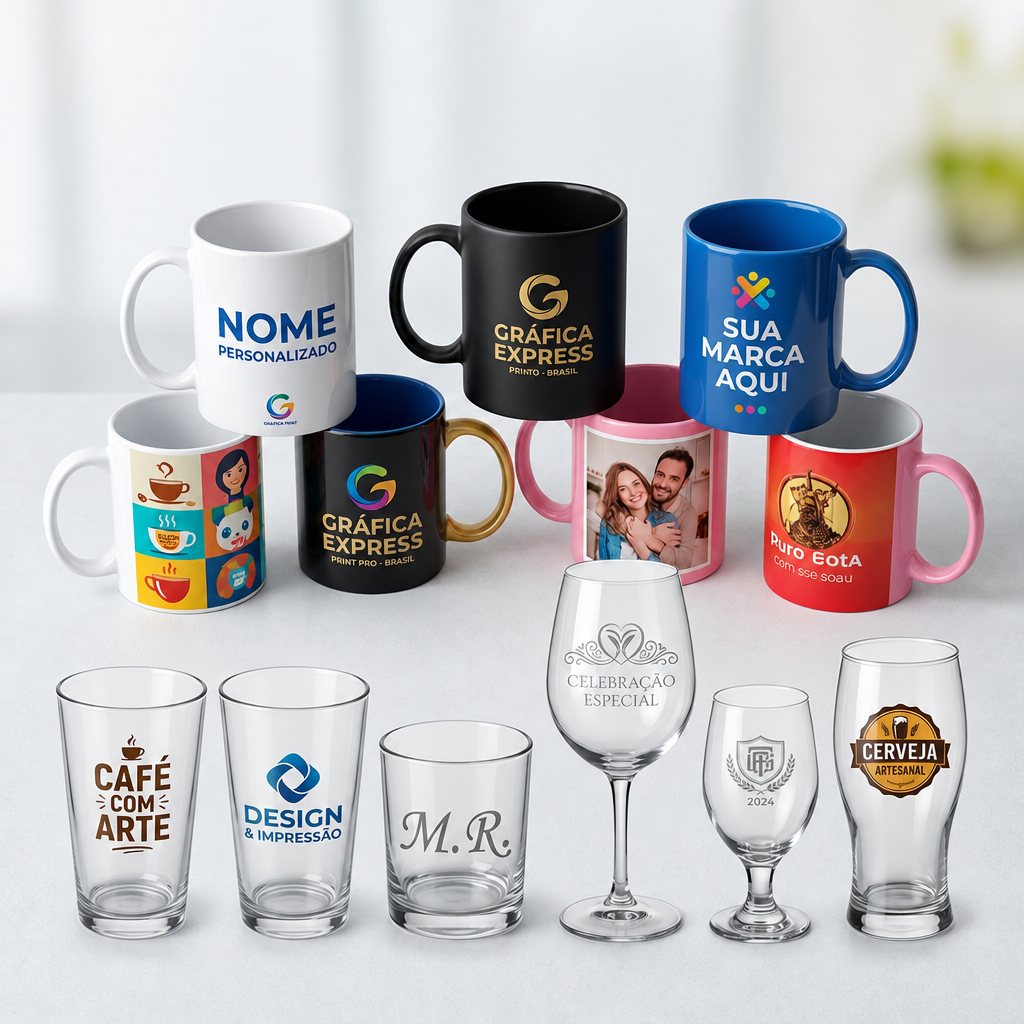 CANECA, COPOS E TAÇAS